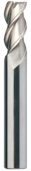 3 Fluted High Heilx-Alluminium flat /corner radius)