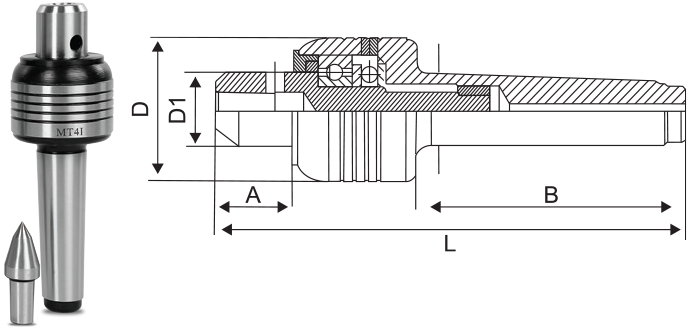 CNC Interchangable Points Live Centers