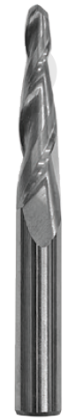 Carbide Taper Ball Nose Endmill (2 Fluted)