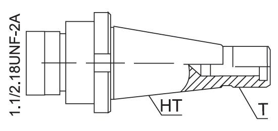 F1 Rough Boring Heads Shanks - ISO-30 / ISO-40 - Diagram