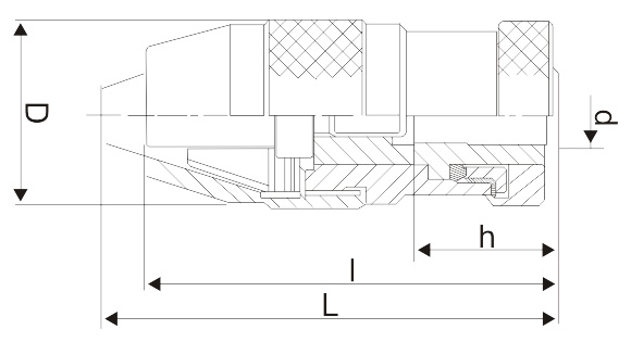 Keyless Drill Chuck - Diagram