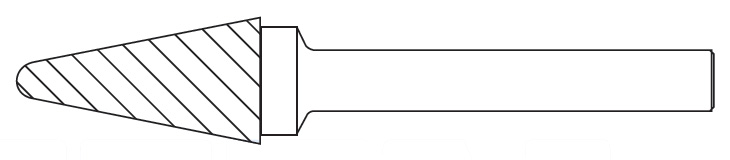 Tungsten Carbide Rotary Burrs - Cone Shape Radius