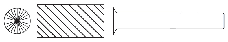 Tungsten Carbide Rotary Burrs - Cylindrical End Cut