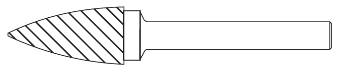 Tungsten Carbide Rotary Burrs - Tree Pointed